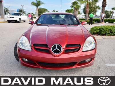mercedes benz slk350 2005 red gasoline 6 cylinders rear wheel drive automatic 32771
