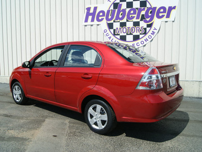 chevrolet aveo 2010 red sedan ls gasoline 4 cylinders front wheel drive automatic 80905