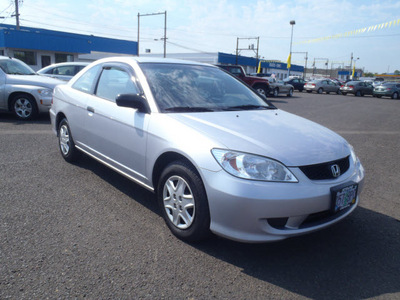 honda civic 2005 silver coupe value package gasoline 4 cylinders front wheel drive automatic 98632