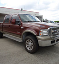 ford f 250 super duty 2005 dk  red king ranch diesel 8 cylinders 4 wheel drive automatic 33177
