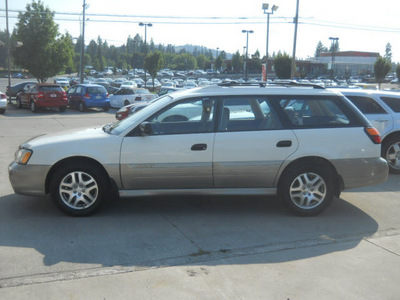 subaru legacy 2002 white wagon outback gasoline 4 cylinders all whee drive automatic with overdrive 99212