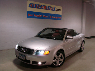 audi cabriolet 2004 silver convertable gasoline 6 cylinders all whee drive automatic 55305