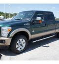 ford f 250 super duty 2012 dk  green lariat biodiesel 8 cylinders 4 wheel drive shiftable automatic 77388