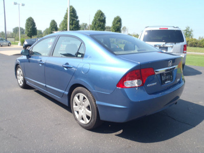 honda civic 2009 blue sedan lx gasoline 4 cylinders front wheel drive 5 speed automatic 44410