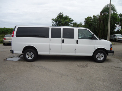 chevrolet express 2011 white van lt 3500 flex fuel 8 cylinders rear wheel drive automatic 33177