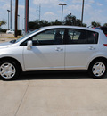 nissan versa 2010 silver hatchback 1 8 s gasoline 4 cylinders front wheel drive automatic 75228