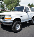 ford bronco 1995 white suv 4x4 lifted 5 8 gasoline v8 4 wheel drive automatic with overdrive 80012