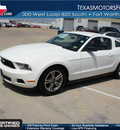 ford mustang 2011 white coupe v6 gasoline 6 cylinders rear wheel drive automatic 76108