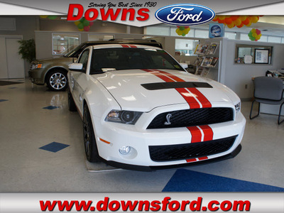 ford shelby gt500 2012 white coupe gasoline 8 cylinders rear wheel drive 6 speed manual 08753