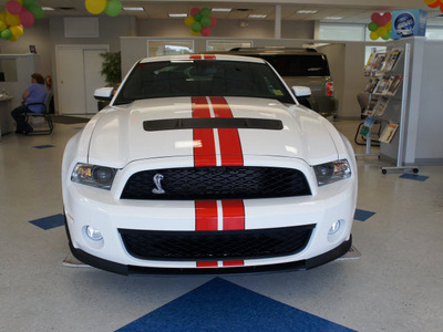 ford shelby gt500 2012 white coupe gasoline 8 cylinders rear wheel drive 6 speed manual 08753