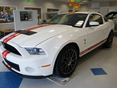 ford shelby gt500 2012 white coupe gasoline 8 cylinders rear wheel drive 6 speed manual 08753