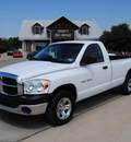 dodge ram pickup 1500 2007 white pickup truck flex fuel 8 cylinders rear wheel drive automatic with overdrive 76087