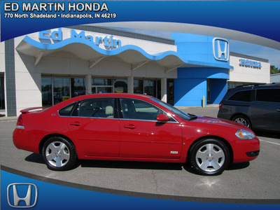 chevrolet impala 2007 red sedan ss gasoline 8 cylinders front wheel drive automatic 46219