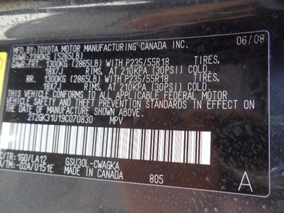 lexus rx 350 2009 suv gasoline 6 cylinders front wheel drive not specified 94901