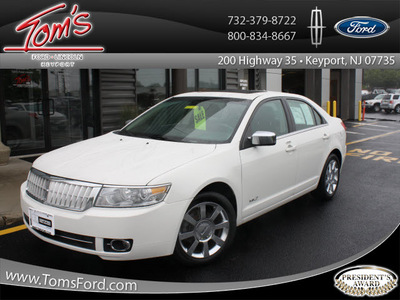 lincoln mkz 2008 white sedan gasoline 6 cylinders all whee drive automatic with overdrive 07735