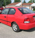 hyundai accent 2001 red hatchback l gasoline 4 cylinders front wheel drive 5 speed manual 45840