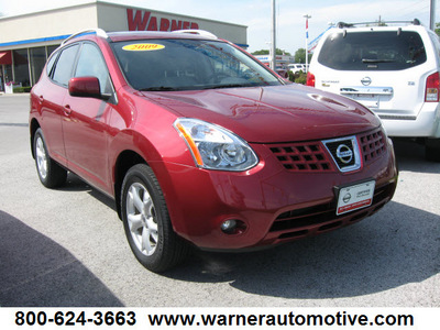nissan rogue 2009 red suv sl gasoline 4 cylinders all whee drive automatic 45840
