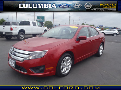 ford fusion 2010 dk  red sedan se gasoline 4 cylinders front wheel drive automatic 98632