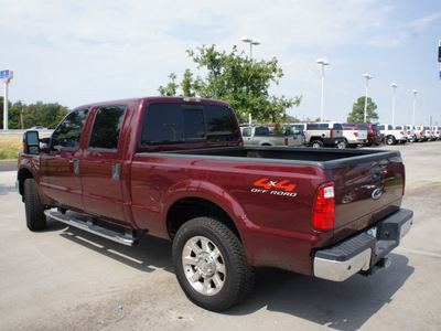 ford f 250 super duty 2008 red lariat diesel 8 cylinders 4 wheel drive automatic 76205