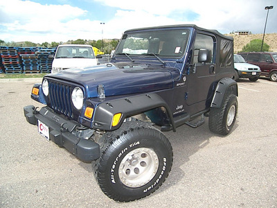 jeep wrangler 2005 blue suv sport gasoline 6 cylinders 4 wheel drive automatic 81212