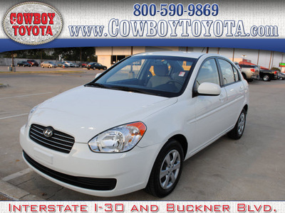 hyundai accent 2010 white sedan gls gasoline 4 cylinders front wheel drive automatic 75228