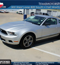 ford mustang 2011 silver coupe premium gasoline 6 cylinders rear wheel drive automatic 76108