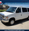 ford econoline wagon 2011 white van e 350 sd xlt flex fuel 8 cylinders rear wheel drive automatic with overdrive 76108