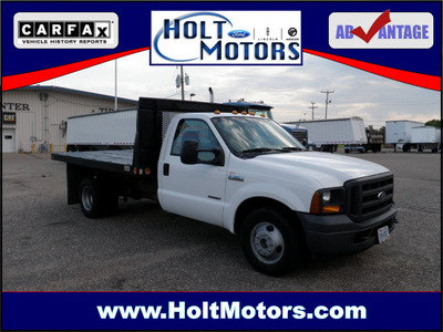 ford f 350 2005 white pickup truck super duty flat tilt drw 8 cylinders automatic 55321