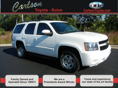 chevrolet tahoe 2007 white suv lt dvd flex fuel 8 cylinders 4 wheel drive automatic with overdrive 55448