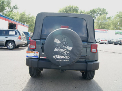 jeep wrangler unlimited 2007 steel blue suv x gasoline 6 cylinders 4 wheel drive 6 speed manual 80911