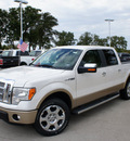 ford f 150 2011 white platinum lariat flex fuel 8 cylinders 2 wheel drive automatic 76205