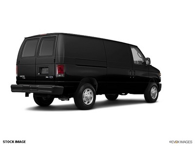 ford econoline cargo 2011 black van e 150 flex fuel 8 cylinders rear wheel drive elect  4 spd auto o d tra 07735