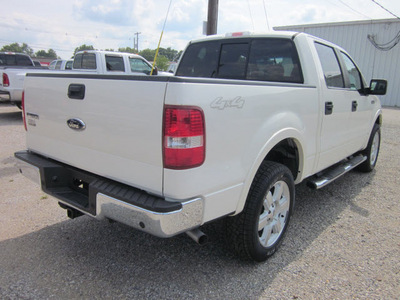 ford f 150 2008 white lariat 4x4 flex fuel 8 cylinders 4 wheel drive automatic with overdrive 62863
