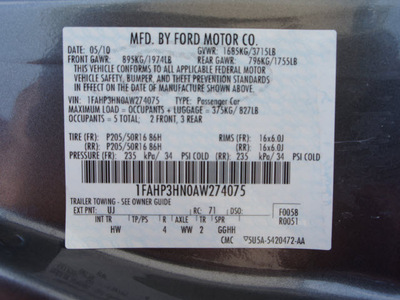 ford focus 2010 dk  gray sedan sel gasoline 4 cylinders front wheel drive automatic with overdrive 76108