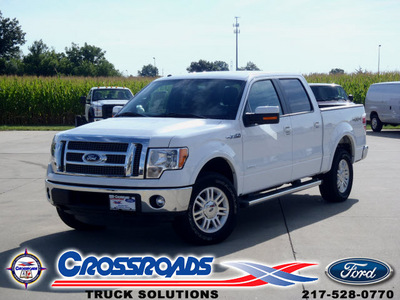 ford f 150 2011 white lariat gasoline 6 cylinders 4 wheel drive automatic 62708