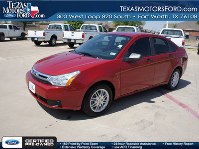 ford focus 2010 red sedan se gasoline 4 cylinders front wheel drive automatic 76108