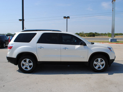 gmc acadia 2009 white suv gasoline 6 cylinders front wheel drive automatic 76087