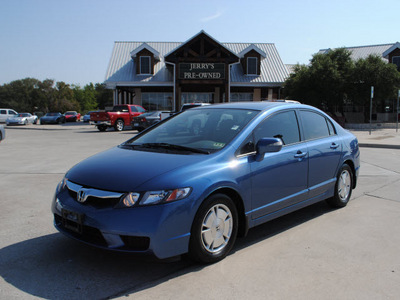 honda civic 2009 blue sedan hybrid hybrid 4 cylinders front wheel drive automatic 76087