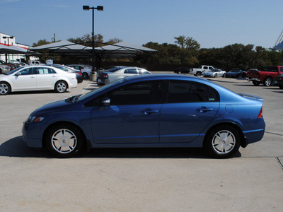 honda civic 2009 blue sedan hybrid hybrid 4 cylinders front wheel drive automatic 76087