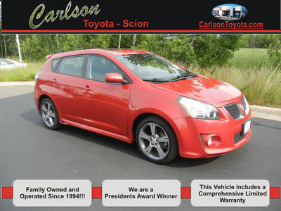 pontiac vibe 2009 red wagon gt gasoline 4 cylinders front wheel drive 5 speed manual 55448