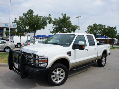 ford f 350 super duty 2008 white king ranch diesel 8 cylinders 4 wheel drive automatic 76205