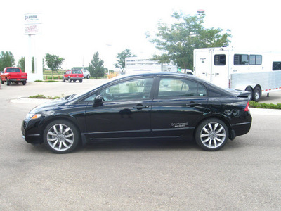 honda civic 2009 black sedan si gasoline 4 cylinders front wheel drive 6 speed manual 80504
