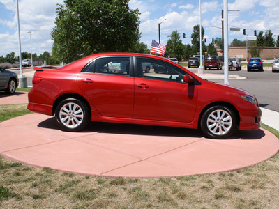 toyota corolla 2010 red sedan s gasoline 4 cylinders front wheel drive automatic 80126