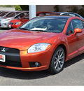 mitsubishi eclipse 2012 orange hatchback gs sport gasoline 4 cylinders front wheel drive automatic 76903