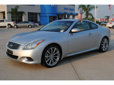 infiniti g37 2008 silver coupe sport gasoline 6 cylinders rear wheel drive autostick 77065