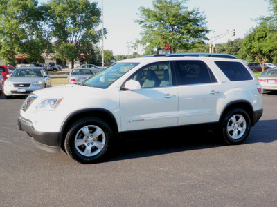 gmc acadia 2008 white suv slt awd gasoline 6 cylinders all whee drive automatic 55124
