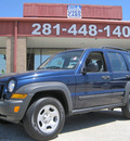 jeep liberty 2007 blue suv sport gasoline 6 cylinders rear wheel drive automatic 77037