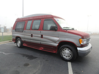 ford econoline e 150 1999 maroon van geneva svs high top v8 automatic 60915