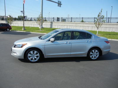 honda accord 2008 silver sedan ex l gasoline 6 cylinders front wheel drive automatic 55420