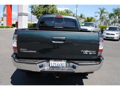 toyota tacoma 2011 green pickup truck doublecab prerunner v6 gasoline 6 cylinders 2 wheel drive automatic 91761